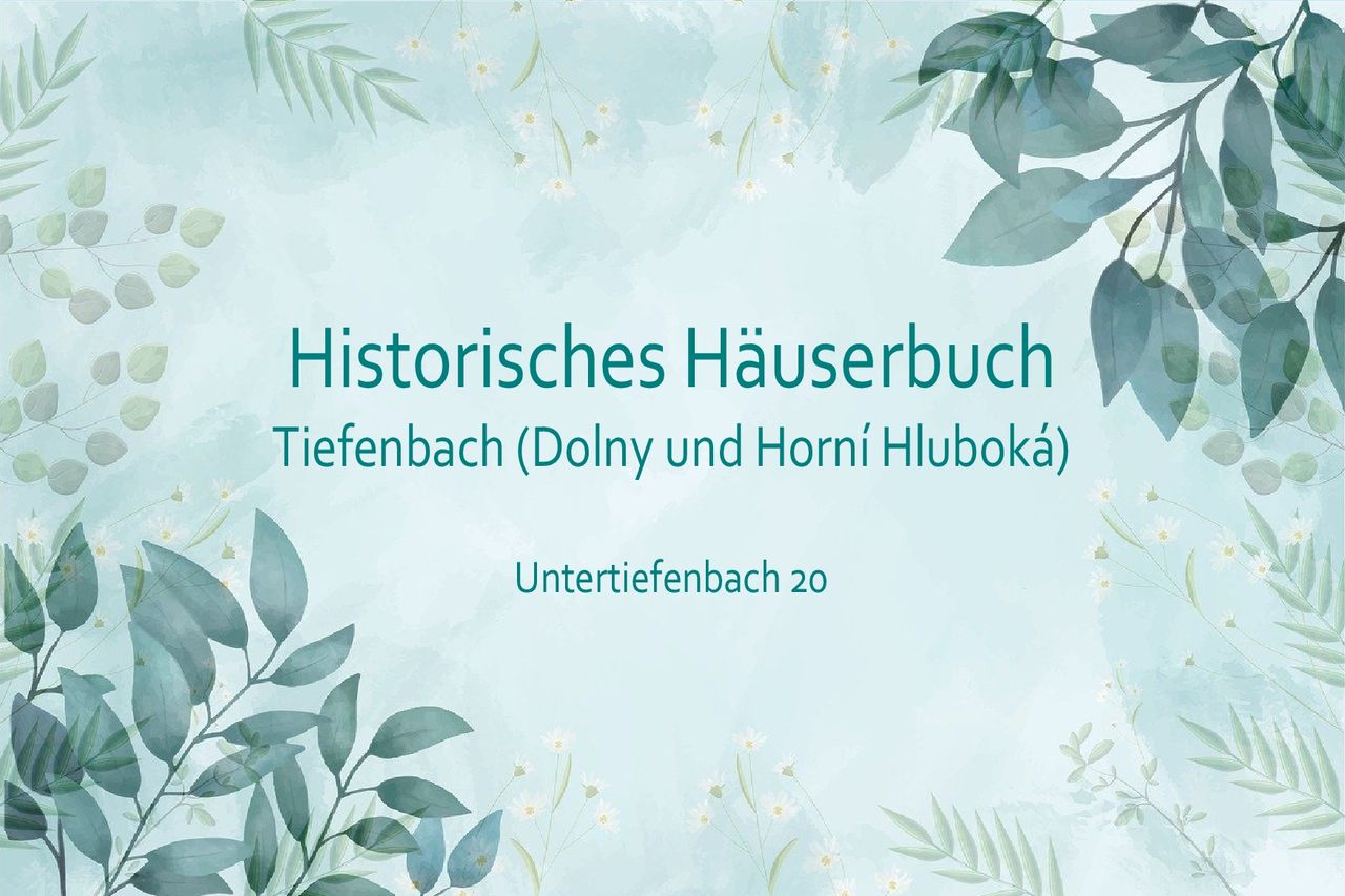 Historisches Häuserbuch: Untertiefenbach 20