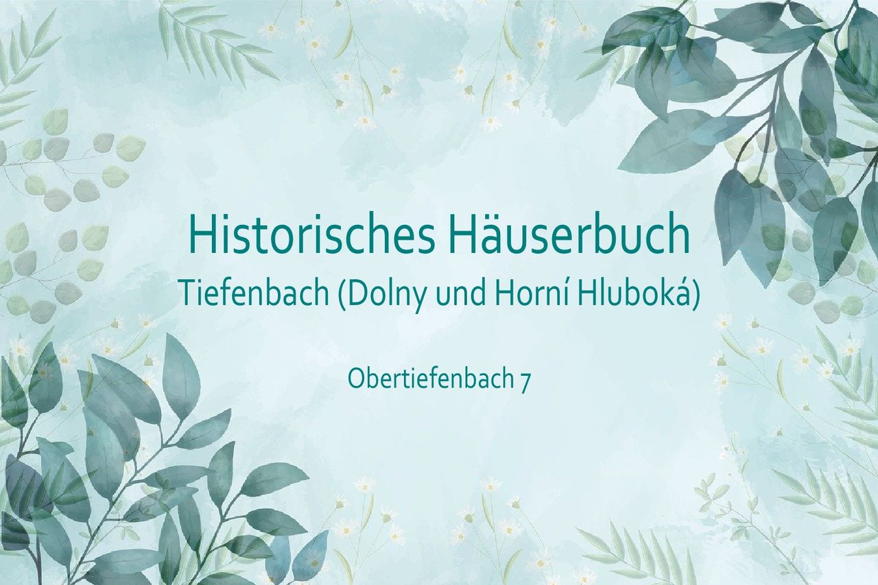 Historisches Häuserbuch: Obertiefenbach 7